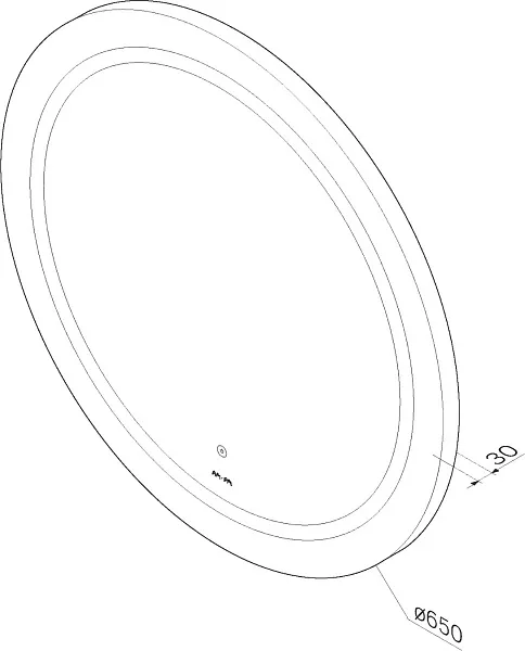 Зеркало Am.Pm X-Joy 65x65 M85AMOX0651WG с подсветкой фото 4