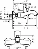 Смеситель Hansgrohe Metropol Classic 31340090 для ванны с душем фото 2