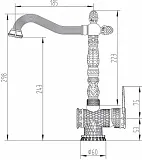 Смеситель ZorG Antic A 421 K-BR для кухонной мойки фото 2