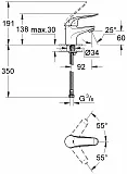 Смеситель Grohe Euroeco Special 32762000 для раковины фото 3