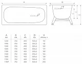 Стальная ванна ВИЗ Reimar 170x70 R-74901 фото 4