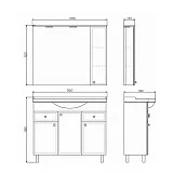 Зеркало Comforty Сочи 100x82 00003132226CF правая с подсветкой фото 3
