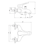 Смеситель для ванны с душем PAINI Bios 39CR11105LMKM фото 4