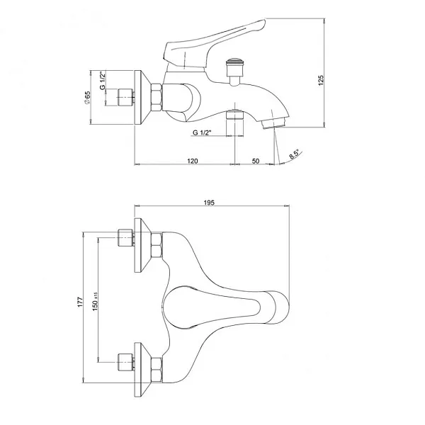 Смеситель для ванны с душем PAINI Bios 39CR11105LMKM фото 4