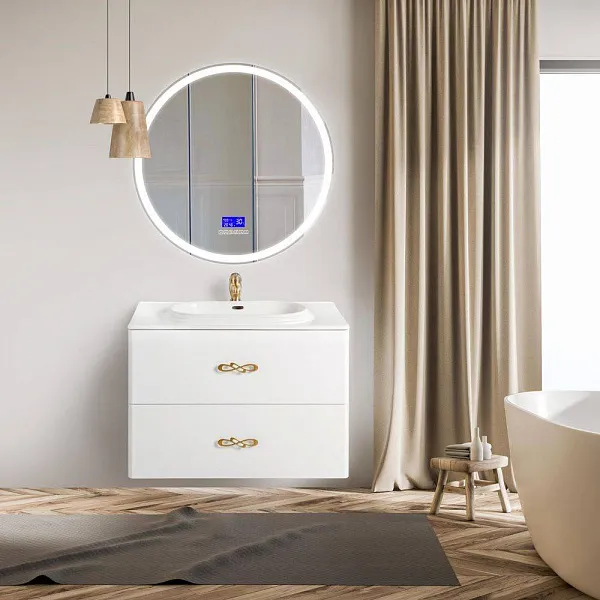 Зеркало BelBagno 70x70 SPC-RNG-700-LED-TCH-RAD с подсветкой фото 9