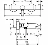 Смеситель Hansgrohe Ecostat 13114140 для ванны с душем фото 4