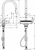 Смеситель Hansgrohe Aquno Select M81 73837800 для кухонной мойки фото 9