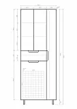 Шкаф-пенал Style Line Оптима 70x191 ЛС-000010058 фото 7