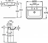 Раковина Roca The Gap 60 см 327474000 фото 6