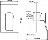 Смеситель WasserKRAFT Aller 10651 для душа с внутренней частью фото 3