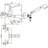 Смеситель для ванны с душем PAINI Duomo 88F3105KM фото 5