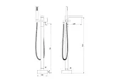 Смеситель для ванны с душем Wonzon & Woghand FIT WW-88649009-MB фото 1