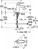 Смеситель Grohe Eurodisc Cosmopolitan 33190002 для раковины с донным клапаном фото 5