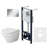 Унитаз с инсталляцией и кнопкой смыва Am.Pm Inspire IS49051.501700 фото 1