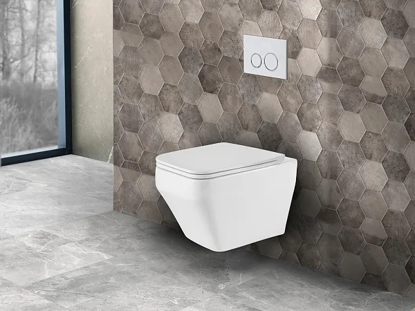 Унитаз Point Аврора PN41101 подвесной безободковый с сиденьем микролифт фото 5