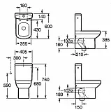 Унитаз-компакт Roca Dama Senso Compacto 342518000 напольный с бачком 34151B000 фото 5