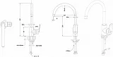 Смеситель Bravat Rhein F7429564BW-ENG для кухонной мойки фото 2