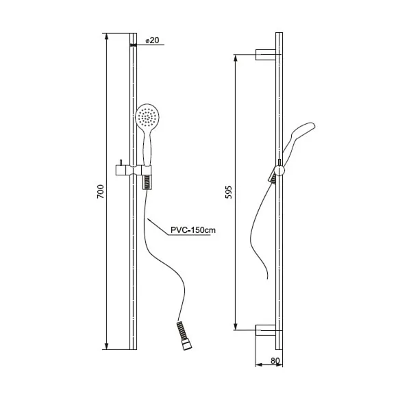 Душевой гарнитур PAINI Bergamo R BRCR121L7R фото 9