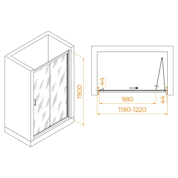 Душевая дверь RGW Passage 06082112-14 фото 5
