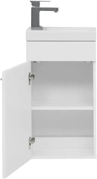 Тумба с раковиной Aquanet Нота 40 подвесная белая левая фото 5