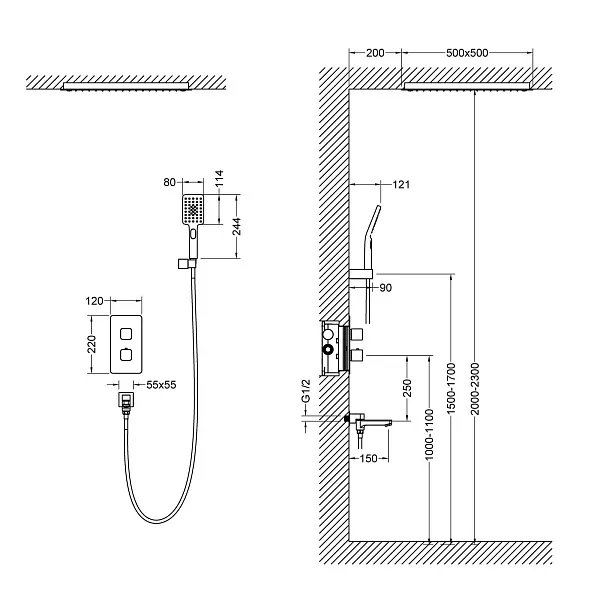 Душевой комплект TIMO Petruma SX-5019/00SM фото 2
