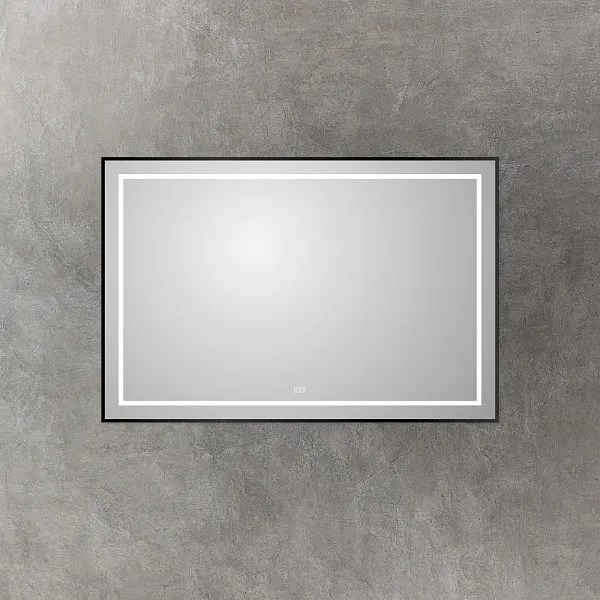Зеркало BelBagno Kraft 120x80 SPC-KRAFT-1200-800-LED-TCH-WARM-NERO с подсветкой фото 2
