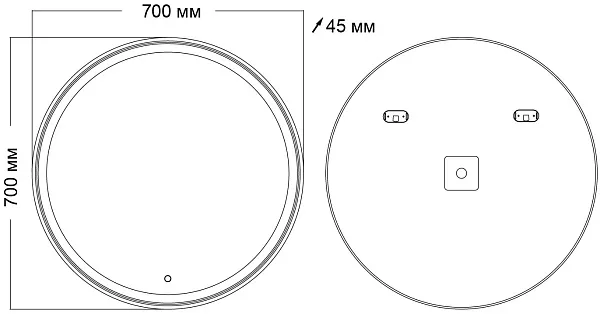 Зеркало Grossman Sento 70x70 97070 с подсветкой фото 4