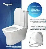 Унитаз-компакт Teymi Jessie W00135 напольный безободковый с микролифтом фото 1