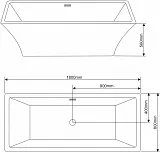 Акриловая ванна Grossman 180x80 GR-1901 фото 3