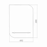 Зеркало Mixline Каприз-Люкс 68,50x49,50 4620001980512 с полочкой фото 2