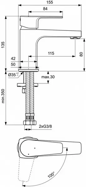 Смеситель Ideal Standard Cerafine D BC683AA для раковины фото 2