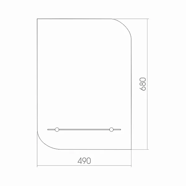 Зеркало Mixline Каприз-Люкс 68,50x49,50 4620001980512 с полочкой фото 2