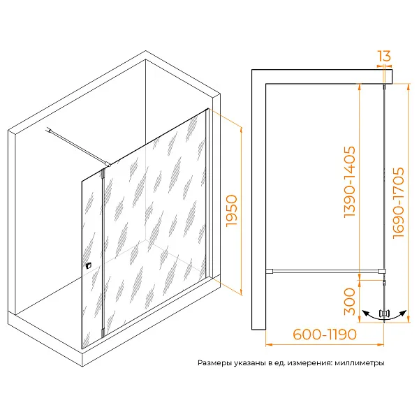 Душевая перегородка RGW Walk In 351005443-14 фото 5