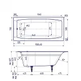 Ванна чугунная Delice Repos 150x70 DLR220507 без ручек фото 2
