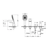Смеситель на борт ванны TIMO Helmi 4020/03Y фото 2