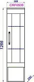 Шкаф пенал Aqwella Craft 30 CRF0503DB подвесной Дуб балтийский фото 5
