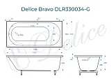 Ванна из искусственного камня Delice Bravo DLR330034-G фото 1