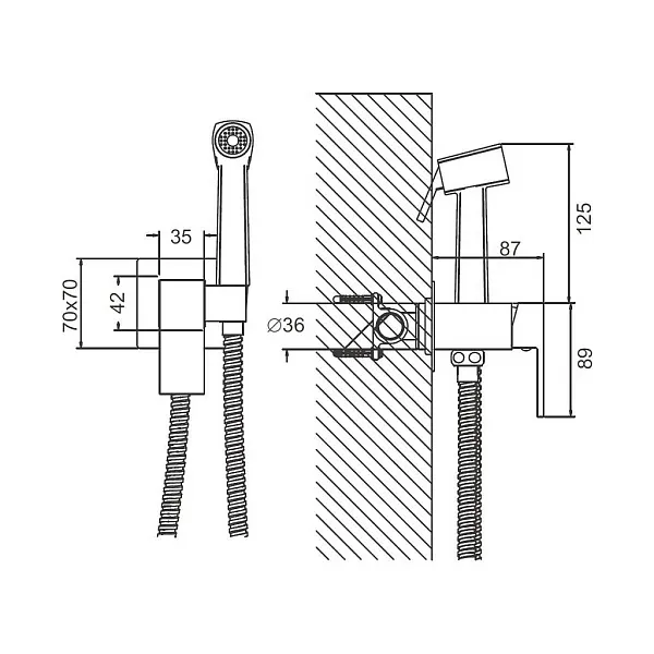 Гигиенический душ Maretti Umbria-GM UMG30RV72 фото 3