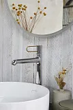 Смеситель Jacob Delafon Odeon Rive Gauche E21030-GLD-CP для раковины-чаши с донным клапаном фото 2
