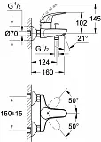 Смеситель Grohe Euroeco 32743000 для ванны с душем фото 3