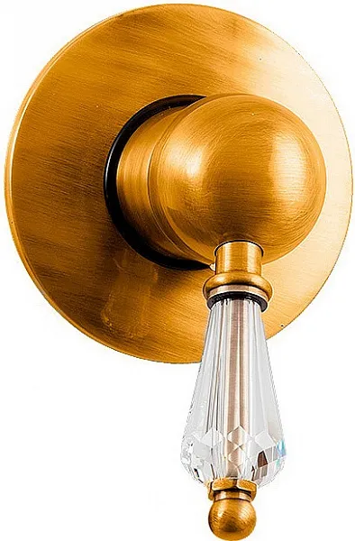 Смеситель Caprigo Adria Swarovski 01-050-oro для душа с внутренней частью фото 1