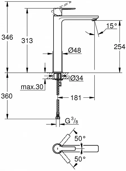 Смеситель Grohe Lineare New 23405001 для раковины фото 3
