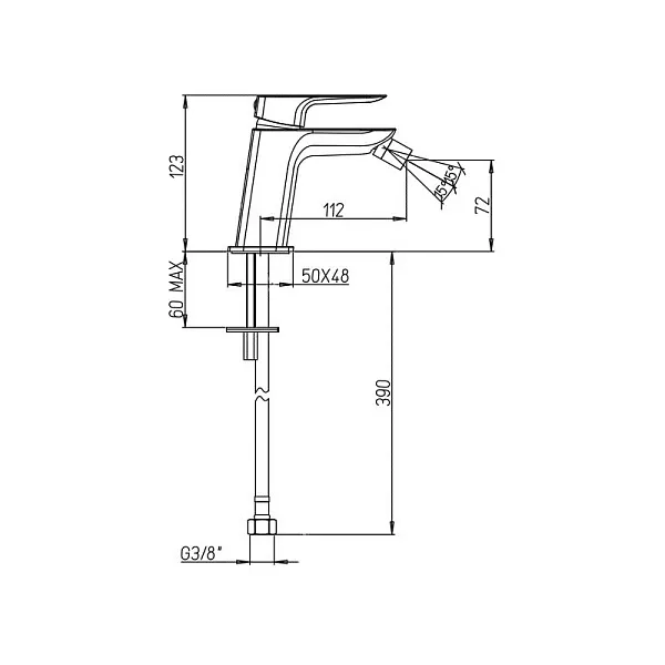 Смеситель для биде PAINI Nove 09YO304 фото 6
