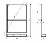 Зеркало Grossman Метрис 50x80 с полочкой фото 3