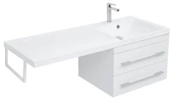 Тумба с раковиной Aquanet Нота 120 240161 правая подвесная фото 7