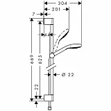 Душевой гарнитур Hansgrohe Croma Select S 26564400 фото 2