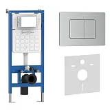 Система инсталляции Iberica Blanca Inox-C IB001.1132 с клавишей смыва хром матовой и шумоизоляцией фото 1