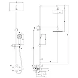 Душевая стойка Lemark Yeti LM7862C со смесителем термостатом фото 2