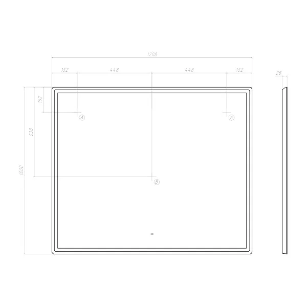 Зеркало Vigo Roberta 100x120 4630297361179 с подсветкой фото 7