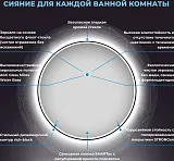 Зеркало Wellsee 7 Rays' Spectrum 60x60 см 172200200 c фронтальной подсветкой фото 3